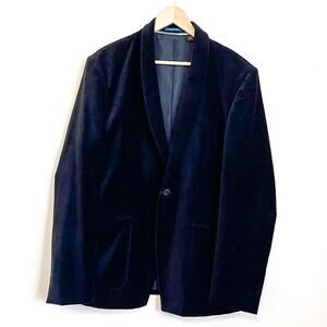 Ben Sherman Velvet Women Blazer Size XL Black Old Money Preppy Formal Casual